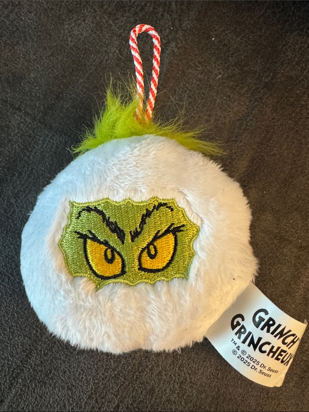 McDonald’s Grinch Plush Ornament with Green Face Patch